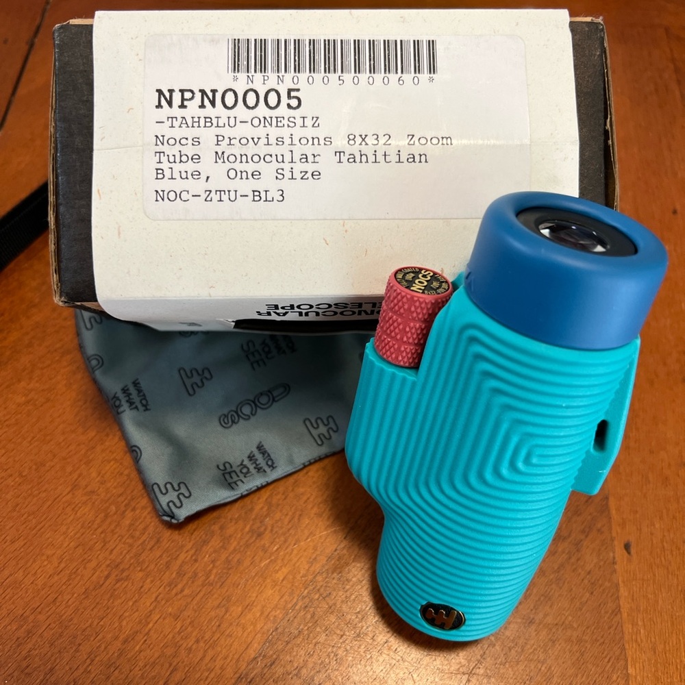 Nocs Provisions 8x32 Zoom Tube Monocular - Tahitian Blue | EUC